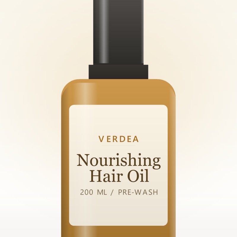 Nourishing Hair Oil by Verdea Naturals - label detail